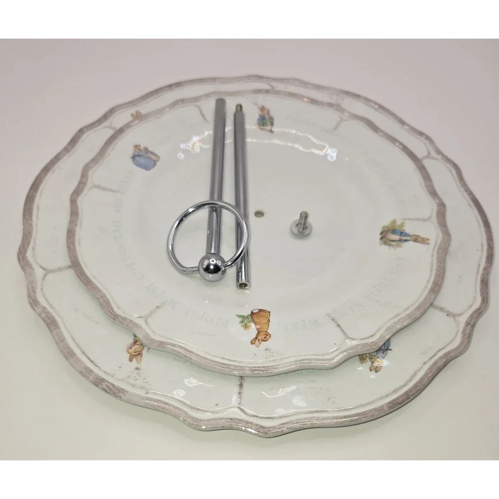 Beatrix Potter Pottery Barn Kids 2 Tiered Tray Melamine Easter Book Themed Party